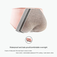 Leak Proof Menstrual Panties - Mid Waist Cotton Period Briefs, Sexy Women's Underwear