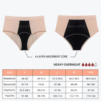 Menstrual Panties Women Abundant Flow Menstrual Period Panties High Waist Menstrual Cycle Absorbent Underwear Leak Proof Panties