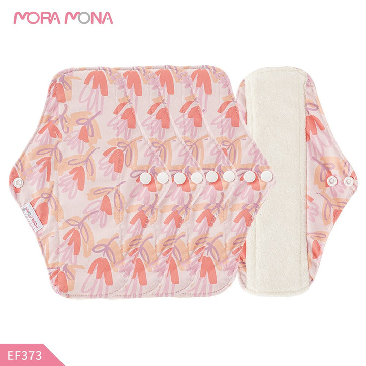 mora mona reusable women sanitary napkin cloth menstrual pad babyshow reusable washable cloth pad for mum 25*17cm 5 pieces /set ef373 / china / 25x17cm