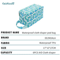 eezkoala wet bag high-capacity baby pods bag nappy bag waterproof reusable washable cloth diaper bag