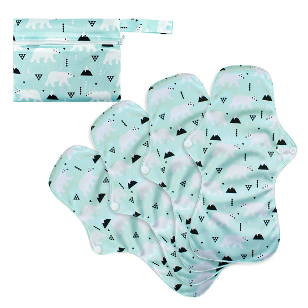 Pads with Snap Buttons - Eco-Friendly Period Protection - Absorbent and Leak-Proof - Washable and Reusable - Breathable and Comfortable