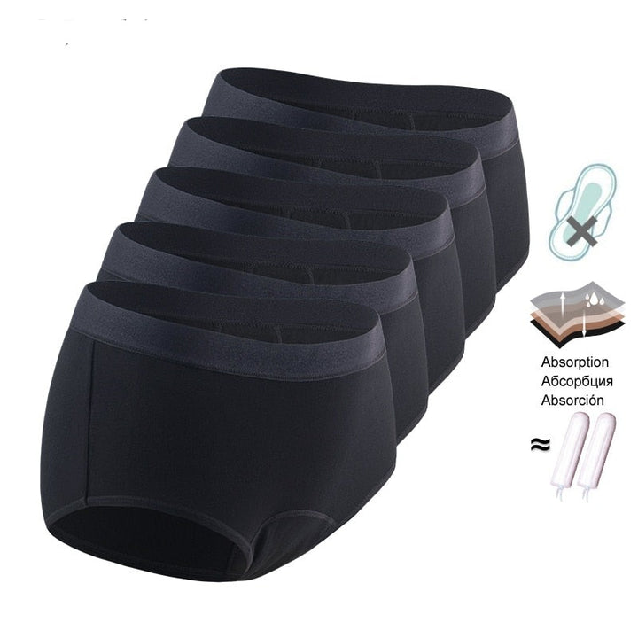 EcoPads® Menstrual Period Modal Cotton Panties 5 pcs Set - TheEcoPad®
