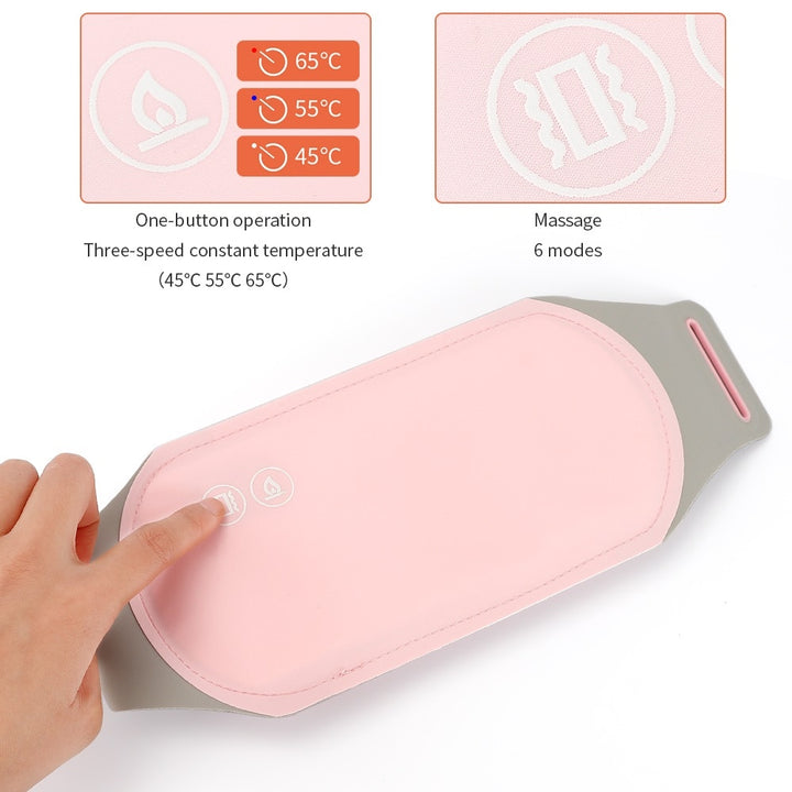 Reusable Electric Heating Pad for Menstrual Cramps Relief - Washable Hot Compress Pad for Stomach and Lower Back Pain Relief, 6 Temperature Setting - TheEcoPad®